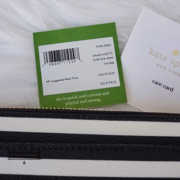 Kate spade Michele Hyde lane park stripe wallet - Picture 3 of 7